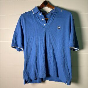 BMW Polo Shirt Blue & White Size Large